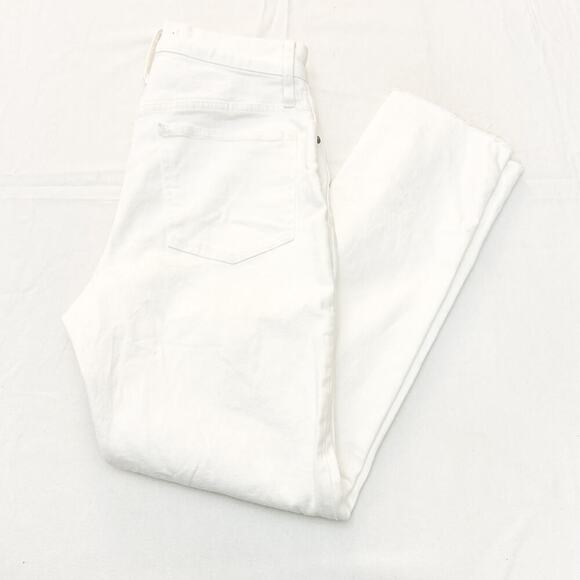 Madewell The Perfect Vintage Jean White Denim Zip Fly Raw Hem Size 25 - Picture 8 of 8